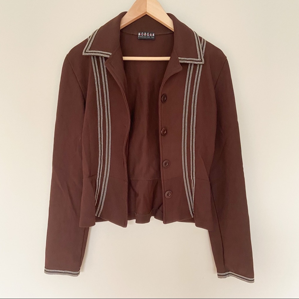 Morgan de Toi Brown Jacket Small
